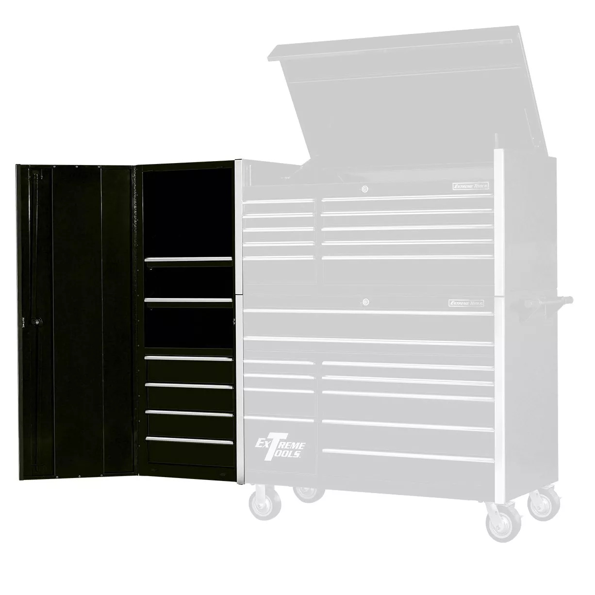 Extreme Tools® EX Professional Series 24" 4 Drawer and 3 Shelf Side Cabinet - Image 3