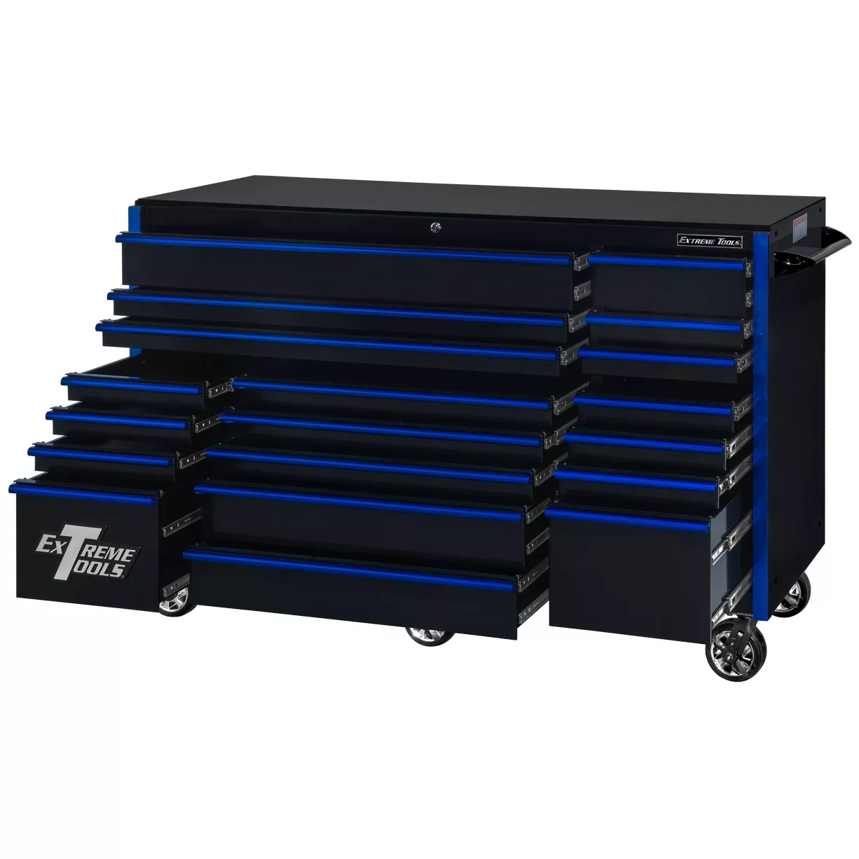 Extreme Tools® 72" x 30", 19 Drawer Roller Cabinet with 250 lbs. drawer slides, RX 250 Series - Image 29