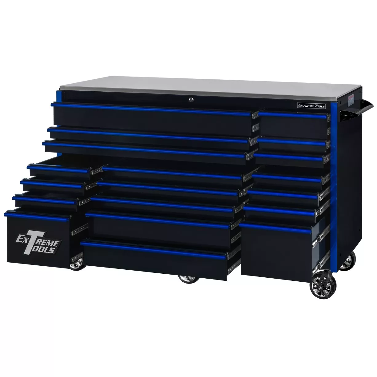 Extreme Tools® 72" x 30", 19 Drawer Roller Cabinet with 250 lbs. drawer slides, RX 250 Series - Image 30