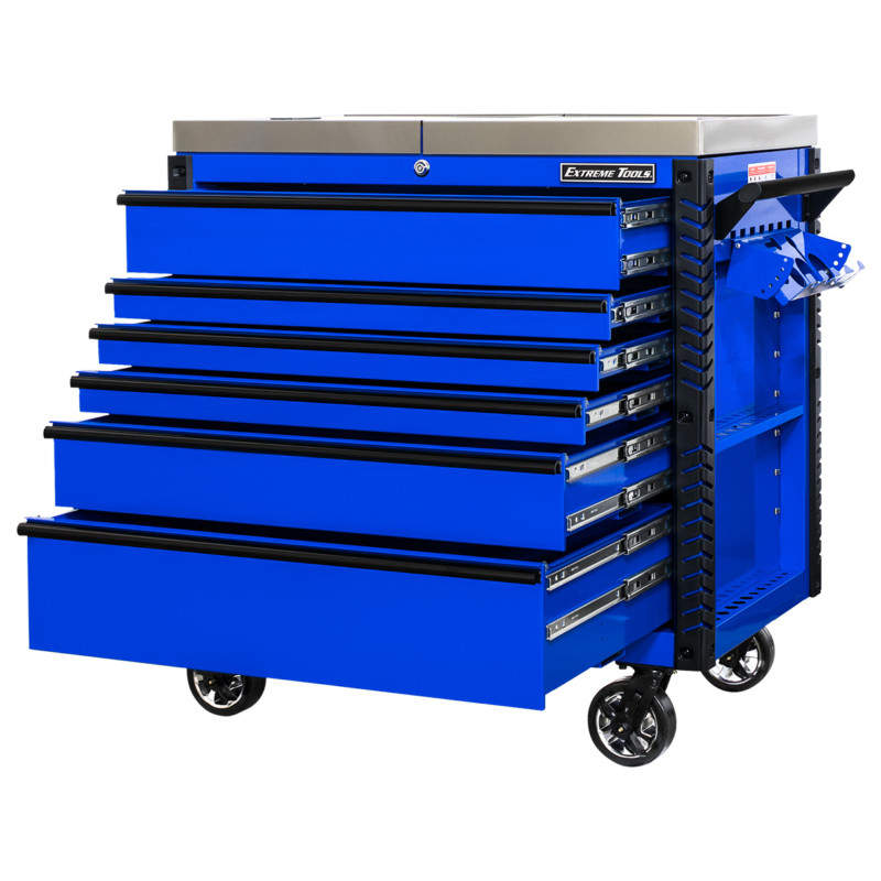 41 Inch 6 Drawer Sliding Top Tool Cart - Extreme Tools® EX Professional