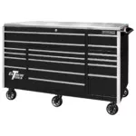 Extreme Tools Professional 72" Quick Release 17-Drawer Triple Bank Roller Cabinet - Image 12