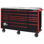 Extreme Tools Professional 72" Quick Release 17-Drawer Triple Bank Roller Cabinet - Image 14