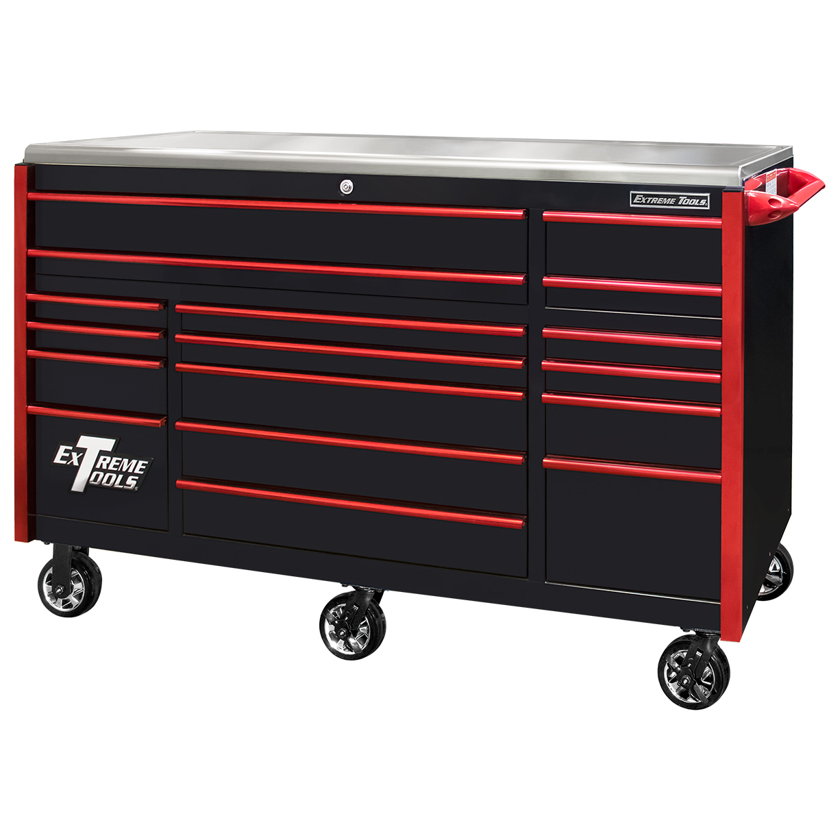 Professional 72 Inch Triple Bank Roller Cabinet, by Extreme Tools®