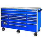 Extreme Tools Professional 72" Quick Release 17-Drawer Triple Bank Roller Cabinet