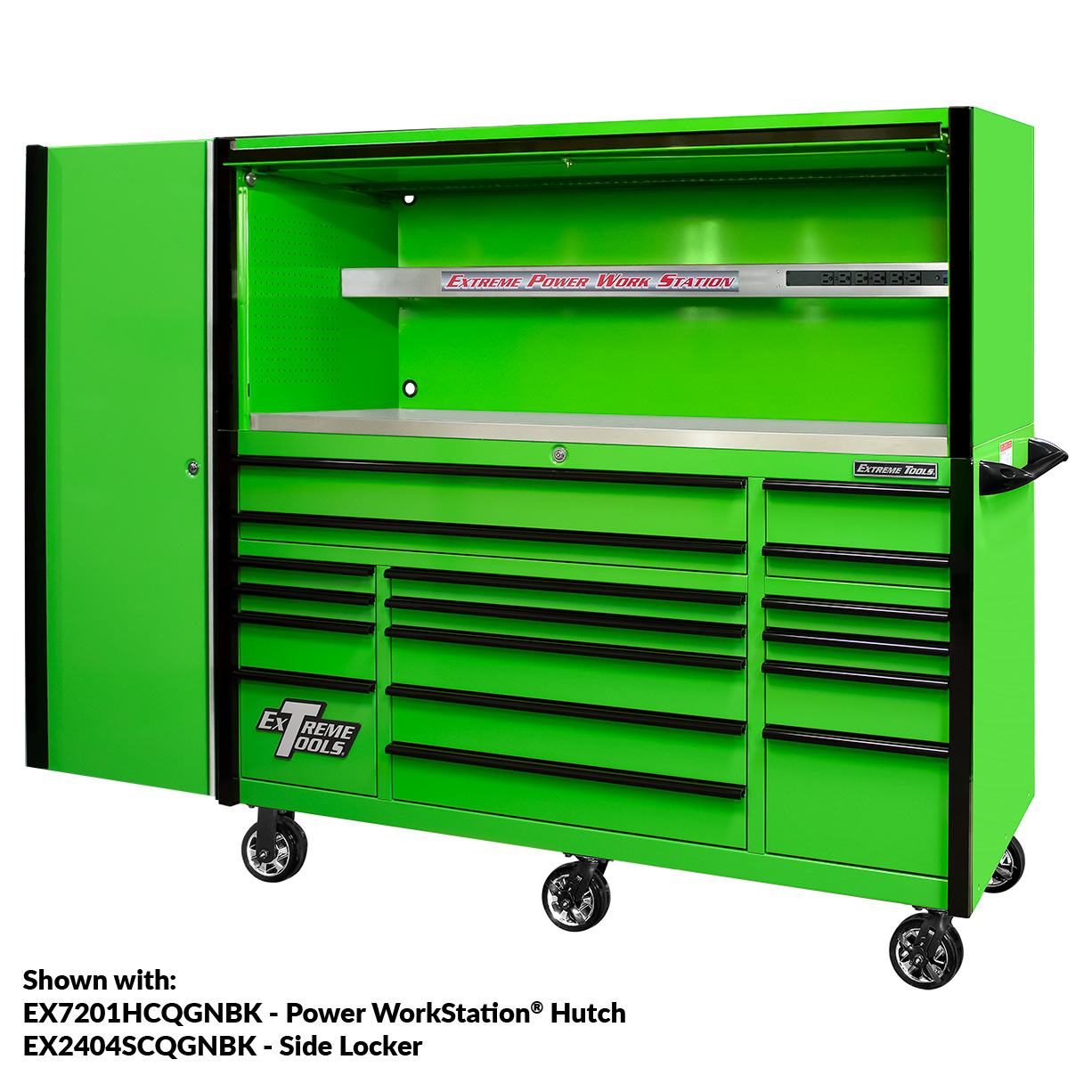 Professional 72 Inch Triple Bank Roller Cabinet, by Extreme Tools®
