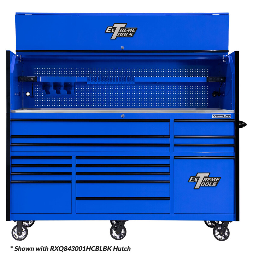 RXQ843017HRBLBK- Roller & Hutch Combo - Blue with Black - Extreme Tools