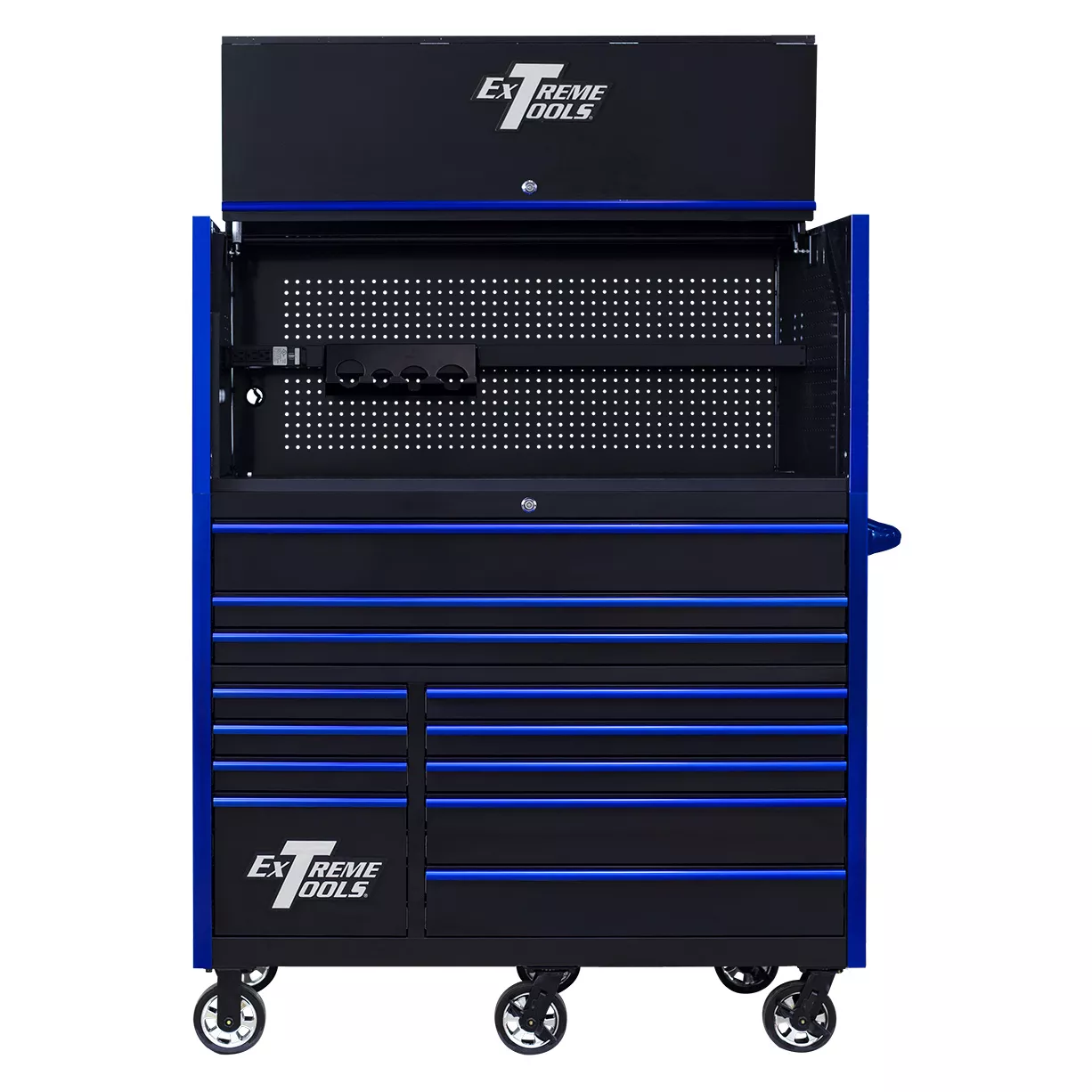 Extreme Tools RX Series 55"x 25" Roller With RX 55" Professional Power Workstation Hutch - Image 1