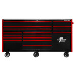 Extreme Tools RXQ843016RC 84" x 30" 16-Drawer Roller Cabinet with Power Drawer and 250 lbs Slides - 25th Anniversary Edition - Image 6