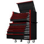 Extreme Tools® DX4110CR 41” 4 Drawer Top Chest (DX4104CH) & 6 Drawer Roller Cabinet (DX4106RC) Combo, DX Series - Image 4