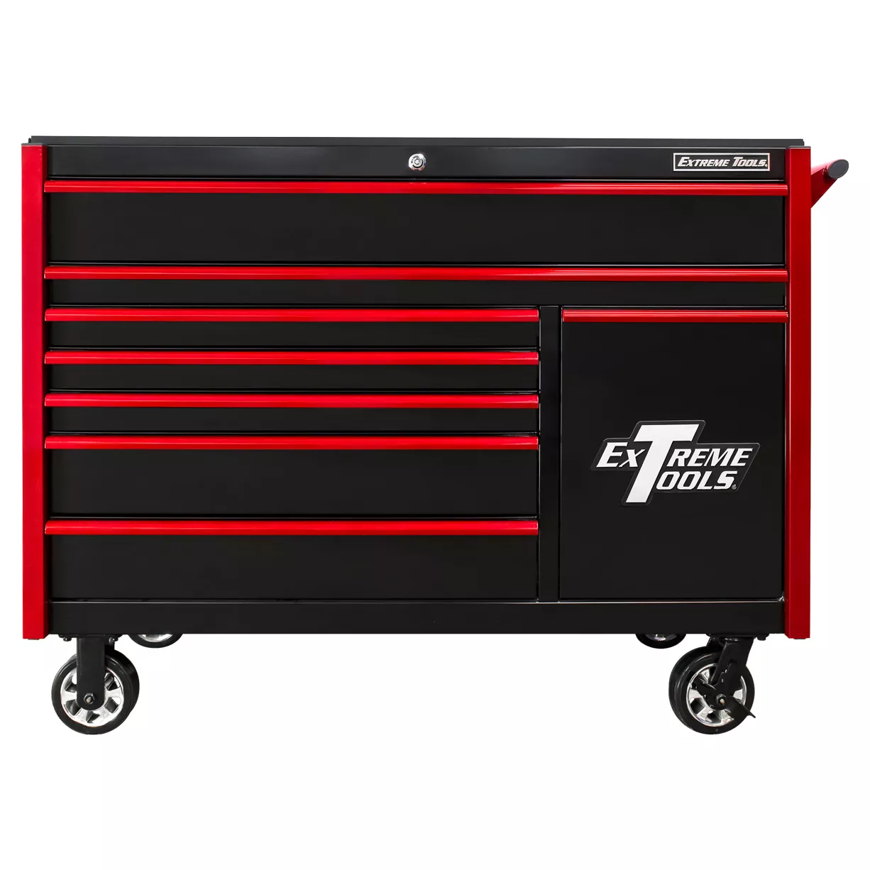 Extreme Tools DX Series 55" x 25" 8-Drawer Roller Cabinet with Power Tool Drawer - Image 1