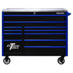 Extreme Tools® 55" 11 Drawer Professional Roller Cabinet - EXQ Series