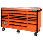 Extreme Tools Professional 72" Quick Release 17-Drawer Triple Bank Roller Cabinet - Image 11