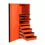 Extreme Tools® EXQ Professional Series 24"W x 30"D 4 Drawer and 2 Shelf Side Cabinet - Image 8