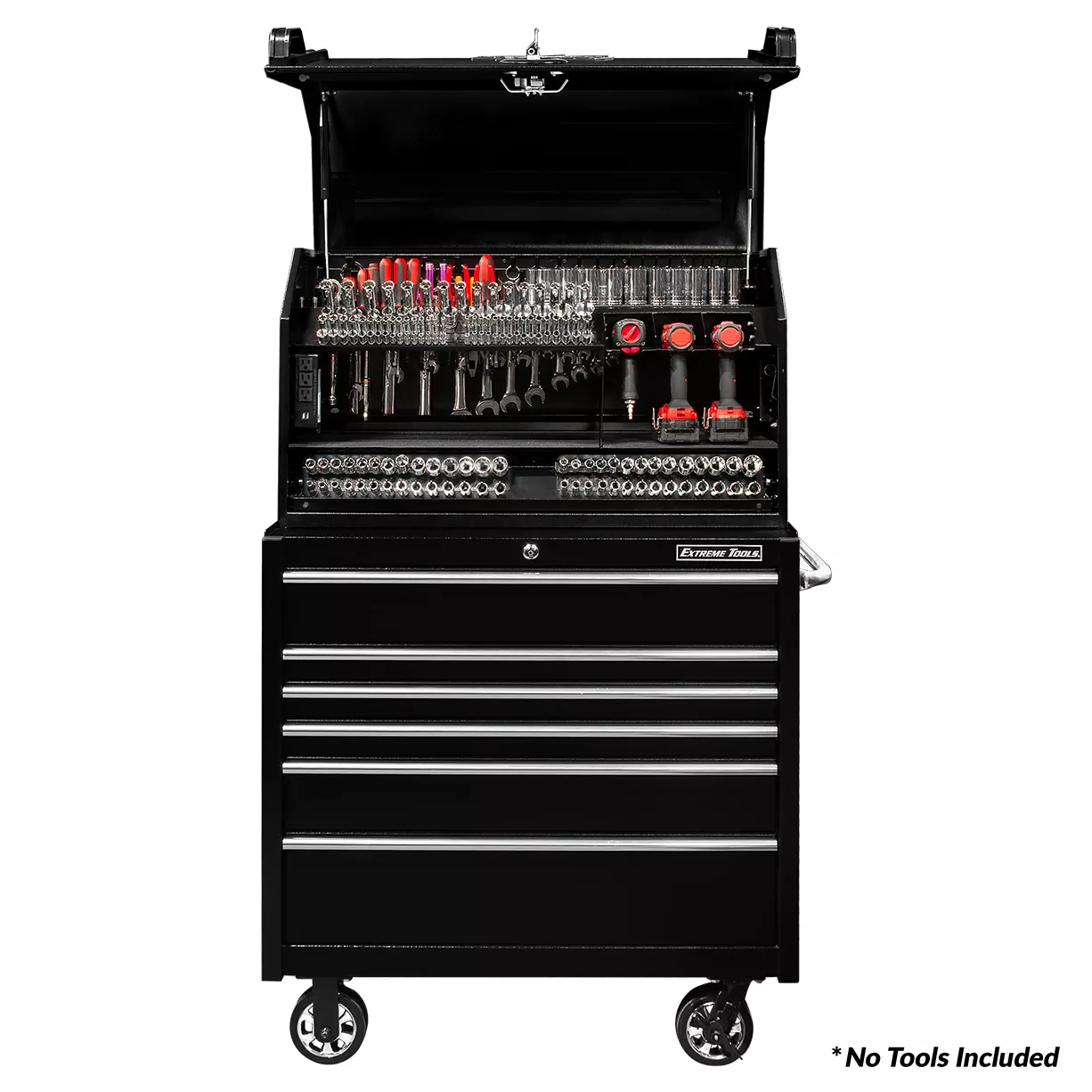 Extreme Tools 41"W x 20"D Portable Workstation Combo with 6-Drawer Roller Cabinet - PWSRC4120 - Image 1