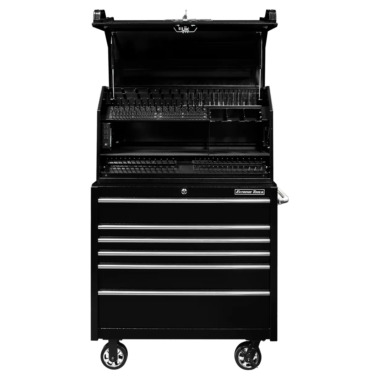 Extreme Tools 41"W x 20"D Portable Workstation Combo with 6-Drawer Roller Cabinet - PWSRC4120 - Image 2