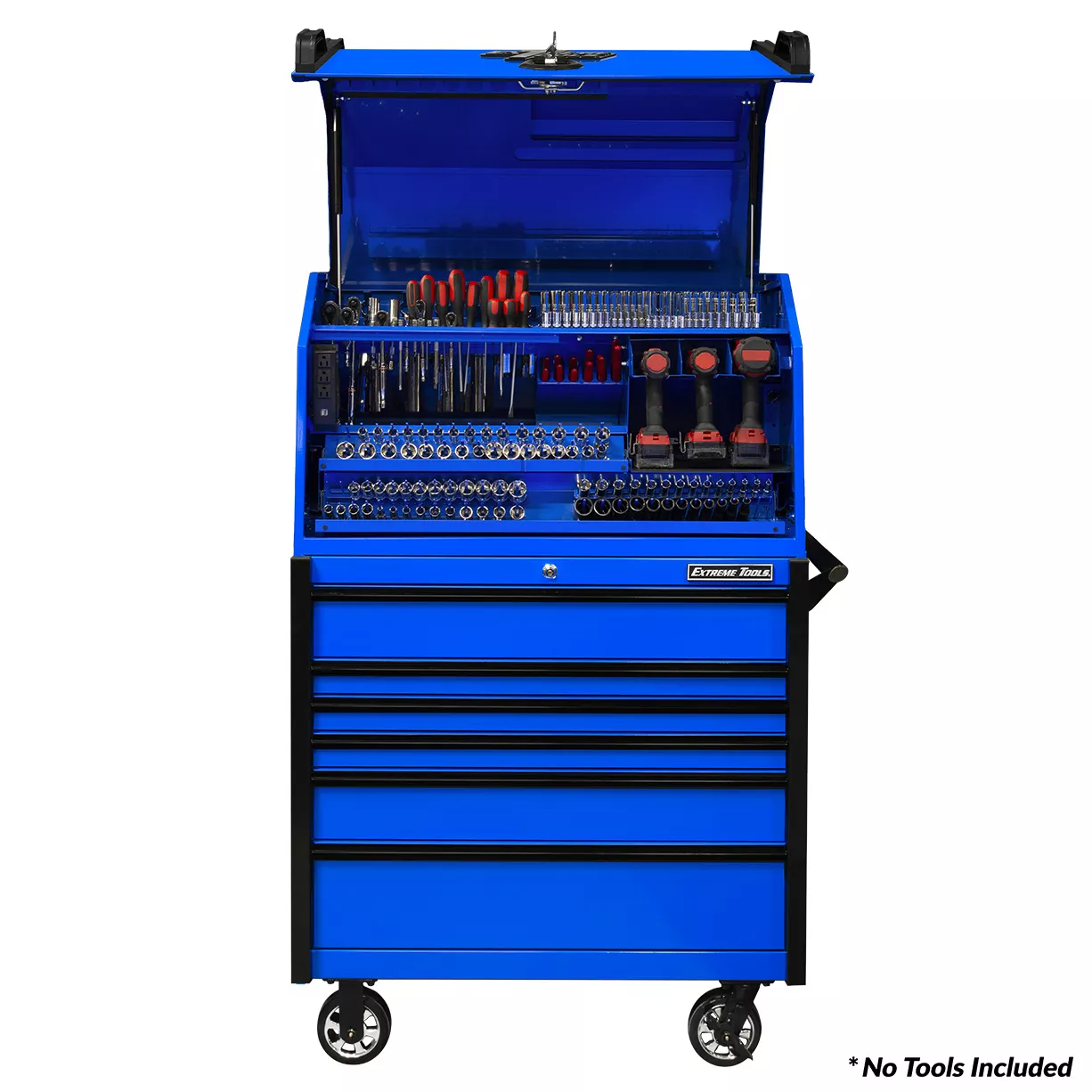 Extreme Tools 41" Deluxe Portable Workstation Combo with 6-Drawer Roller Cabinet - PWSRC4124 - Image 3