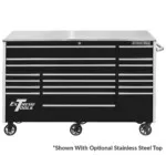 Extreme Tools® RX Series 72” 19 Drawer Professional Triple Bank Roller Cabinet with 150 lbs. drawer slides - Image 25