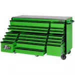Extreme Tools® RX Series 72” 19 Drawer Professional Triple Bank Roller Cabinet with 150 lbs. drawer slides - Image 10