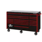 Extreme Tools® RX Series 72” 19 Drawer Professional Triple Bank Roller Cabinet with 150 lbs. drawer slides - Image 3