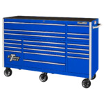 Extreme Tools® RX Series 72” 19 Drawer Professional Triple Bank Roller Cabinet with 150 lbs. drawer slides - Image 26