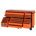 Extreme Tools® RX Series 72” 19 Drawer Professional Triple Bank Roller Cabinet with 150 lbs. drawer slides - Image 6