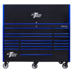 Extreme Tools 72in. x 30in. 19 Drawers Triple Bank Roller Cabinet and Power Workstation Hutch Combo - Image 6