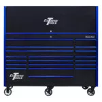 Extreme Tools 72in. x 30in. 19 Drawers Triple Bank Roller Cabinet and Power Workstation Hutch Combo - Image 6