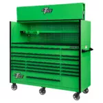 Extreme Tools 72in. x 30in. 19 Drawers Triple Bank Roller Cabinet and Power Workstation Hutch Combo - Image 22