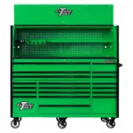 Extreme Tools 72in. x 30in. 19 Drawers Triple Bank Roller Cabinet and Power Workstation Hutch Combo - Image 18