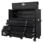 Extreme Tools 72in. x 30in. 19 Drawers Triple Bank Roller Cabinet and Power Workstation Hutch Combo - Image 29
