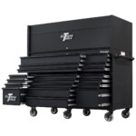 Extreme Tools 72in. x 30in. 19 Drawers Triple Bank Roller Cabinet and Power Workstation Hutch Combo - Image 28