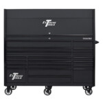 Extreme Tools 72in. x 30in. 19 Drawers Triple Bank Roller Cabinet and Power Workstation Hutch Combo - Image 24