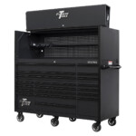 Extreme Tools 72in. x 30in. 19 Drawers Triple Bank Roller Cabinet and Power Workstation Hutch Combo - Image 30
