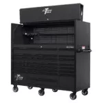 Extreme Tools 72in. x 30in. 19 Drawers Triple Bank Roller Cabinet and Power Workstation Hutch Combo - Image 30