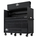 Extreme Tools 72in. x 30in. 19 Drawers Triple Bank Roller Cabinet and Power Workstation Hutch Combo - Image 27